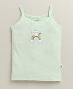 Bumzee Peach & Mint Green Slips, Pack of 3, Sleeveless, 100% Cotton (Style Peb10645)