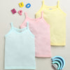 Girls 100% Cotton Solid Slips - Yellow & Sky Blue