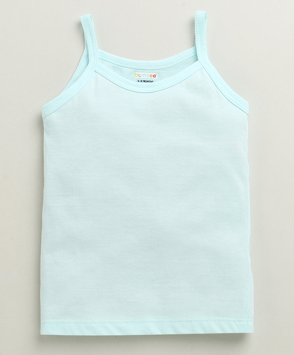 Bumzee Yellow & Sky Blue Slips, Pack of 3, Sleeveless, 100% Cotton (Style Peb10646)