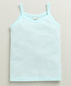 Bumzee Yellow & Sky Blue Slips, Pack of 3, Sleeveless, 100% Cotton (Style Peb10646)