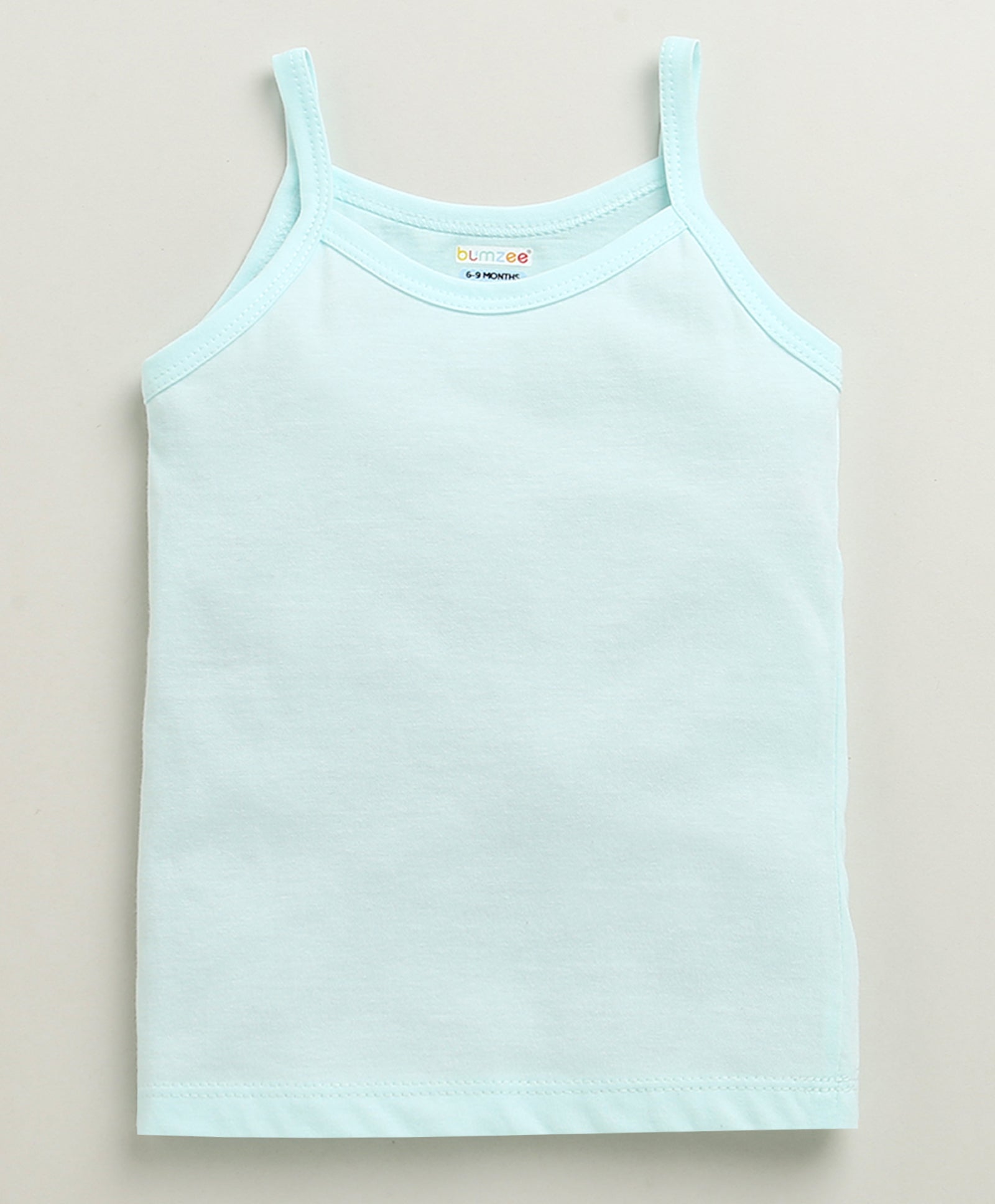 Girls 100% Cotton Solid Slips - Yellow & Sky Blue