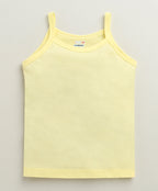 Bumzee Yellow & Sky Blue Slips, Pack of 3, Sleeveless, 100% Cotton (Style Peb10646)