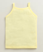 Bumzee Yellow & Sky Blue Slips, Pack of 3, Sleeveless, 100% Cotton (Style Peb10646)