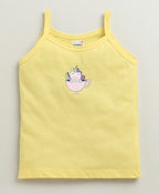 Bumzee Yellow & Pink Slips, Pack of 3, Sleeveless, 100% Cotton