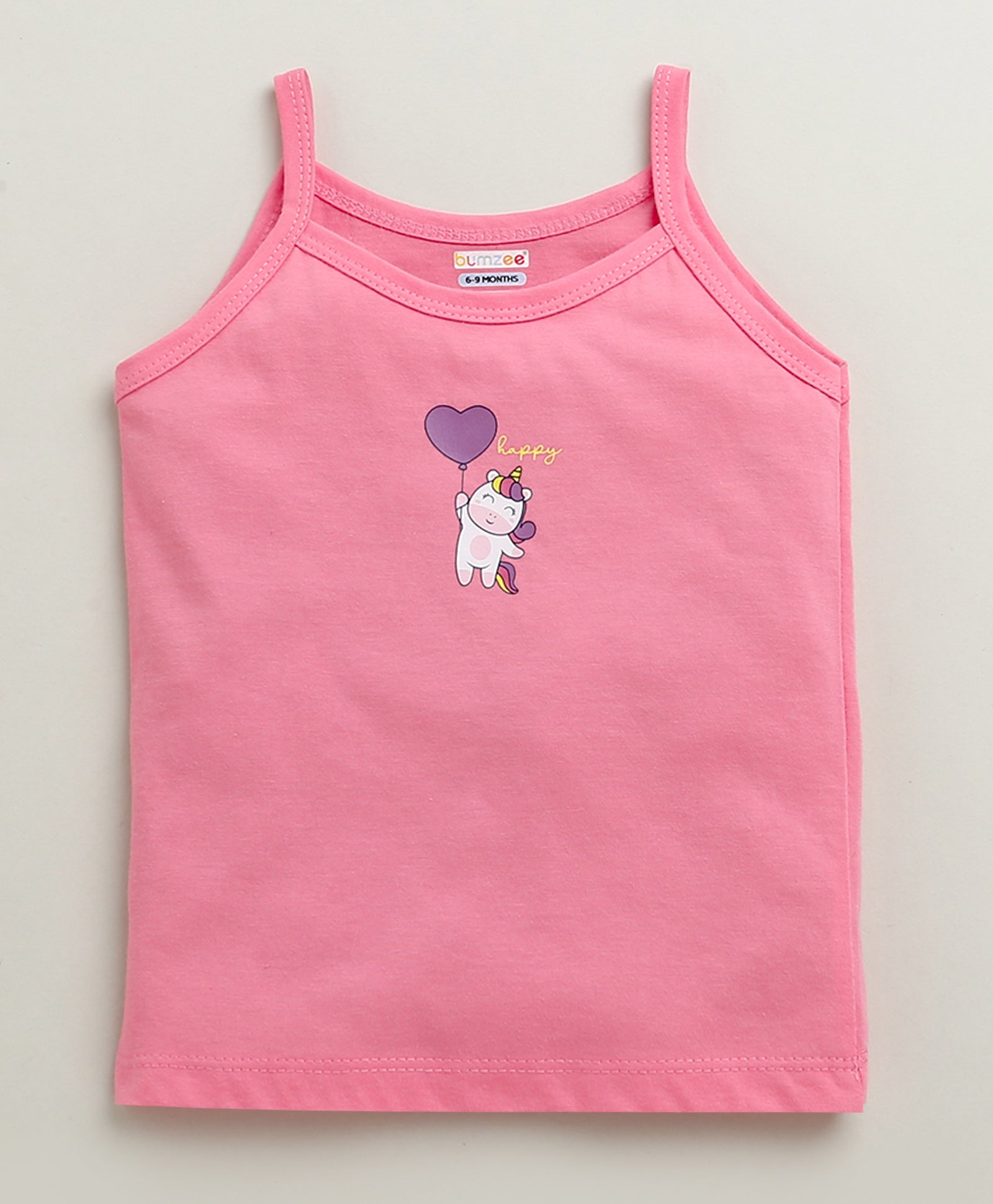 Girls 100% Cotton Solid Slips - Yellow & Pink