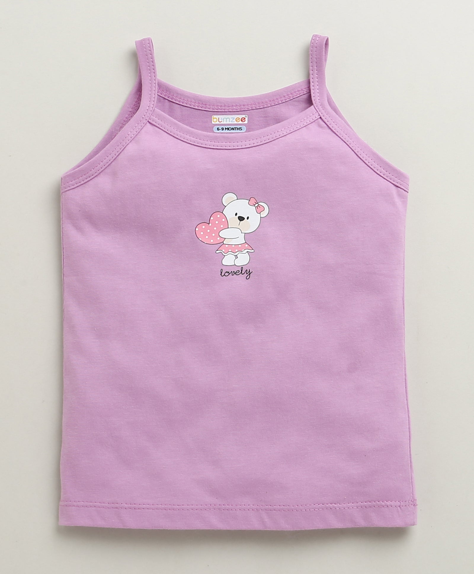 Girls 100% Cotton Solid Slips - Peach & Lavender