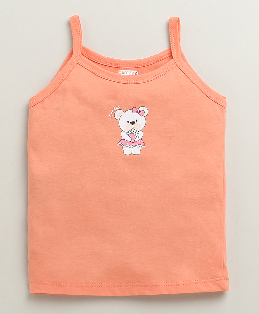 Bumzee Peach & Lavender Slips, Pack of 3, Sleeveless, 100% Cotton
