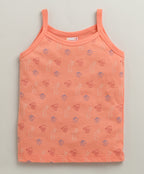 Bumzee Peach & Lavender Graphic Print Slips, Pack of 3, Sleeveless, 100% Cotton
