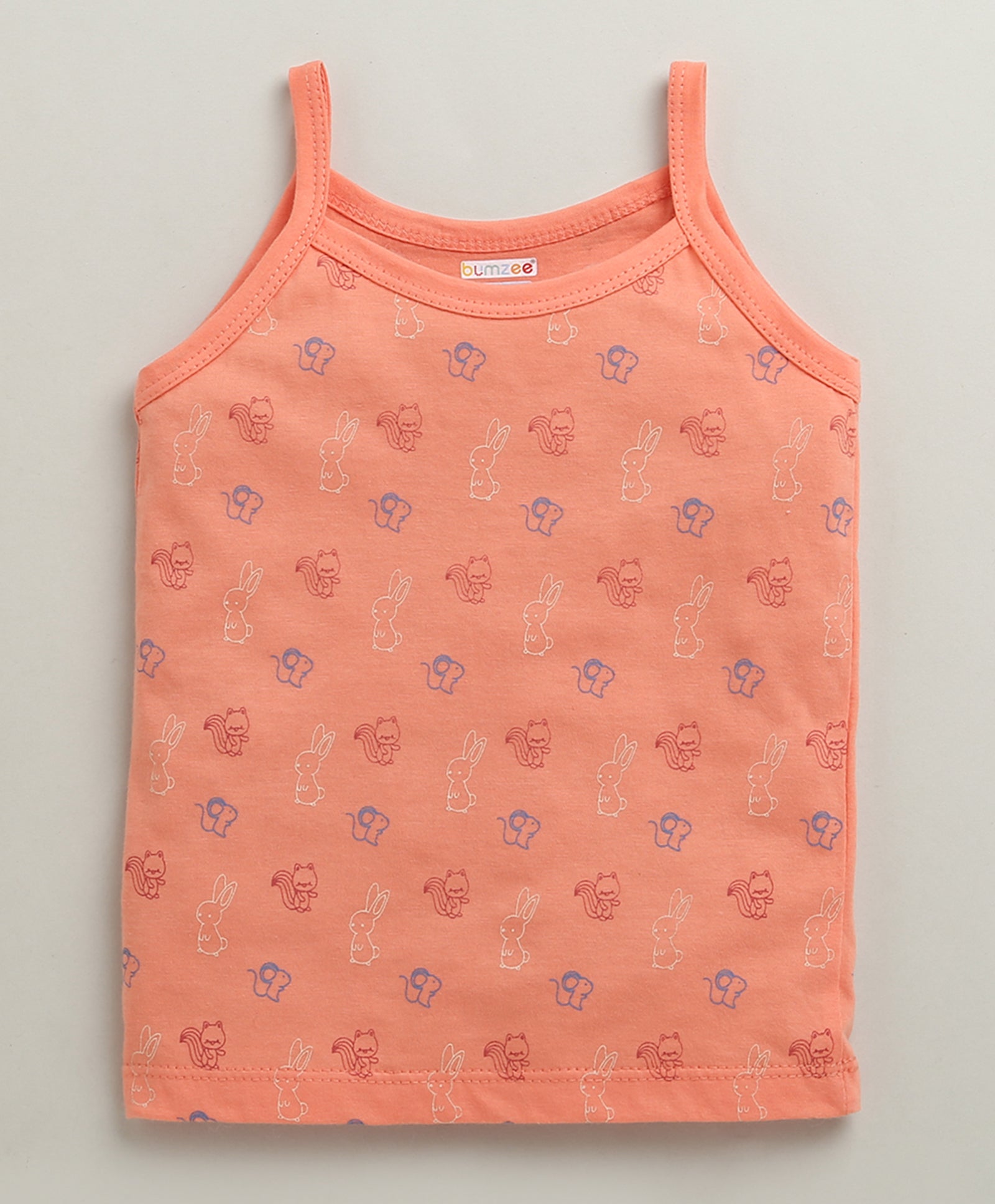 Girls 100% Cotton Graphic Slips - Peach & Lavender
