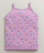 Bumzee Peach & Lavender Graphic Print Slips, Pack of 3, Sleeveless, 100% Cotton