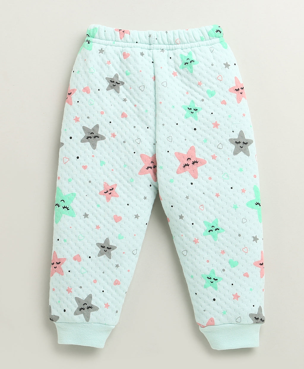 Bumzee Mint Green Graphic Print Winter Set, Full Sleeves, Padded (Style Peb10654)