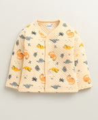 Bumzee Peach Animal Print Winter Set, Full Sleeves, Padded (Style Peb10655)