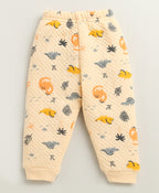 Bumzee Peach Animal Print Winter Set, Full Sleeves, Padded (Style Peb10655)
