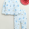 Boys Polyfill Graphic Winter Set - Sky Blue