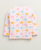 Bumzee Pink Animal Print Winter Set, Full Sleeves, Padded (Style Peb10657)