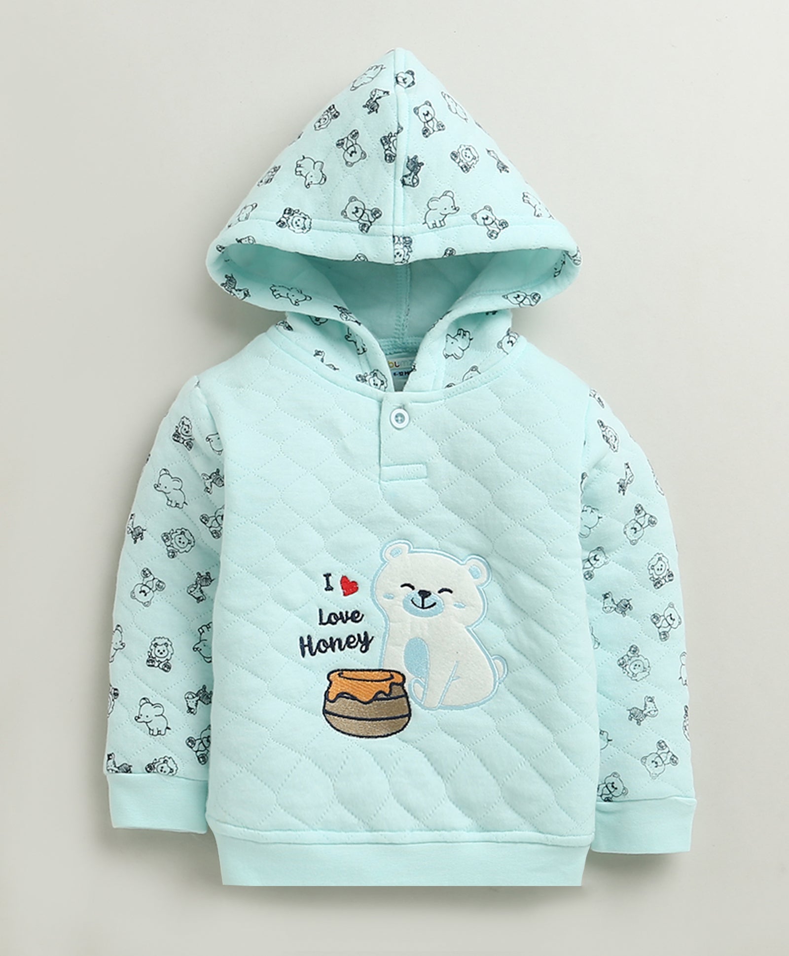 Boys Polyfill Animal Winter Set - Mint Green