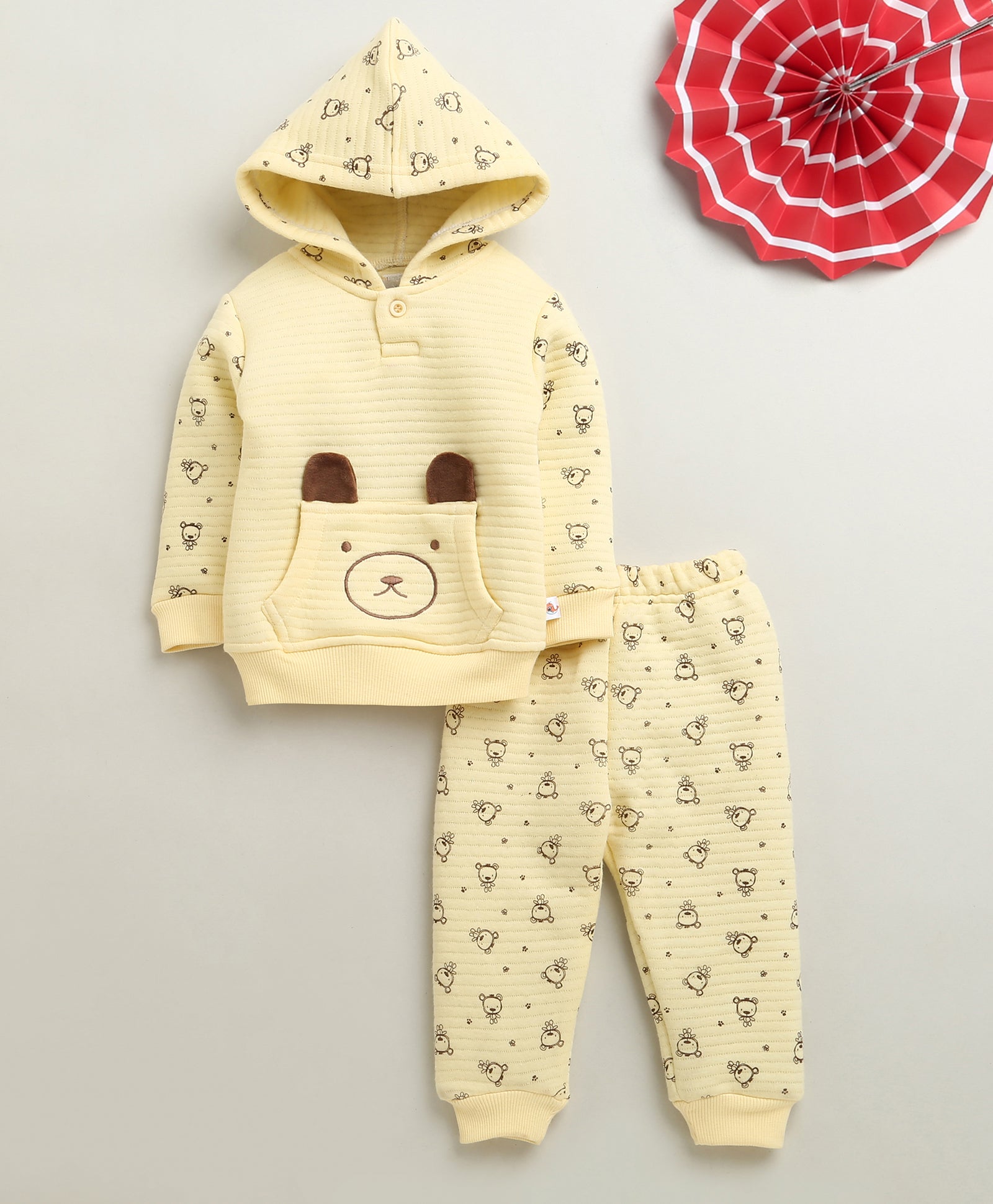 Boys Polyfill Animal Winter Set - Yellow