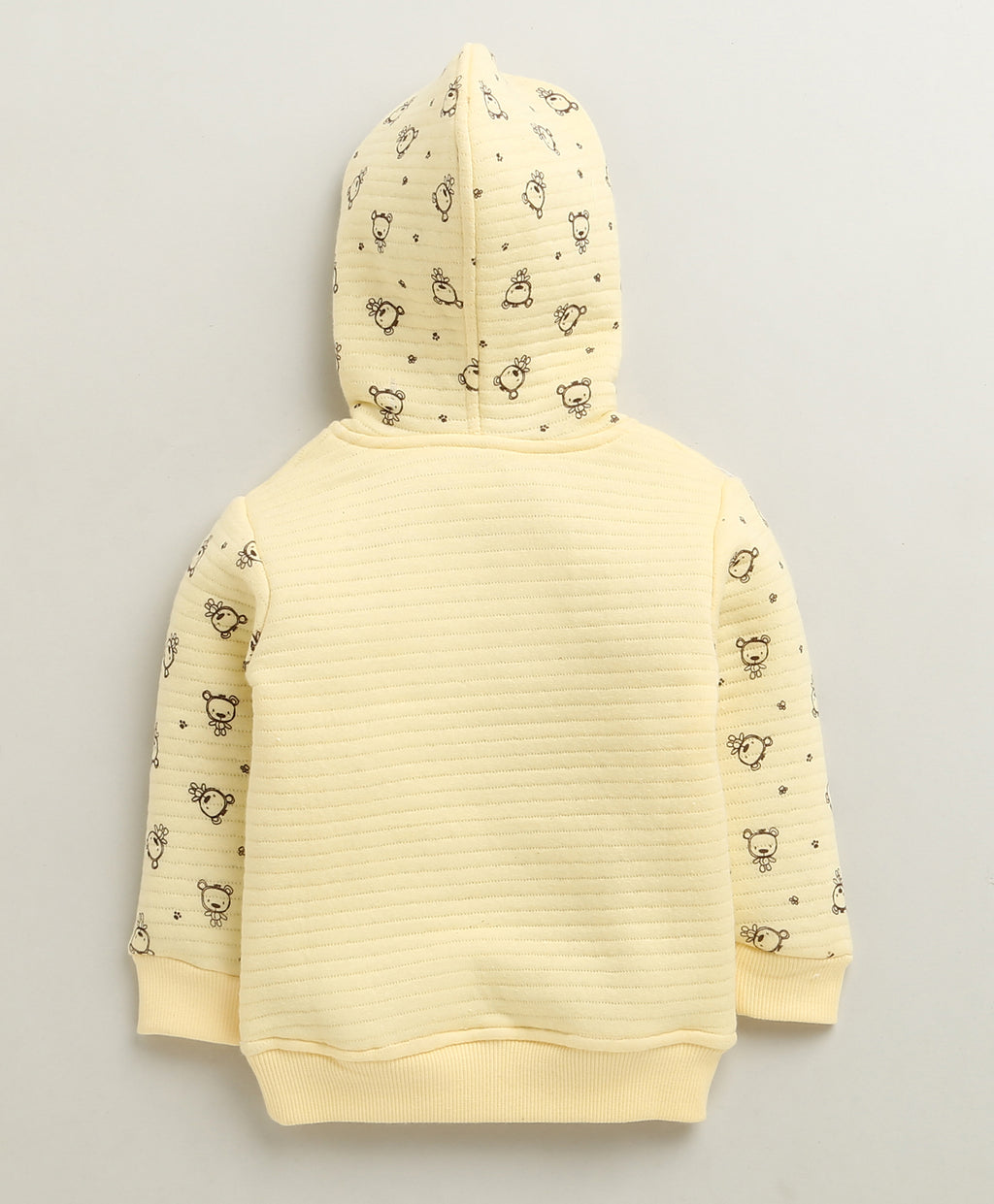 Bumzee Yellow Animal Print Winter Set, Full Sleeves, Padded