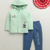 Boys Polyfill Animal Winter Set - Mint Green & Blue
