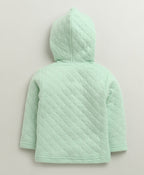 Bumzee Mint Green & Blue Animal Print Winter Set, Full Sleeves, Padded