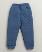 Bumzee Mint Green & Blue Animal Print Winter Set, Full Sleeves, Padded