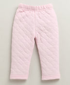Bumzee Pink Floral Print Winter Set, Full Sleeves, Padded