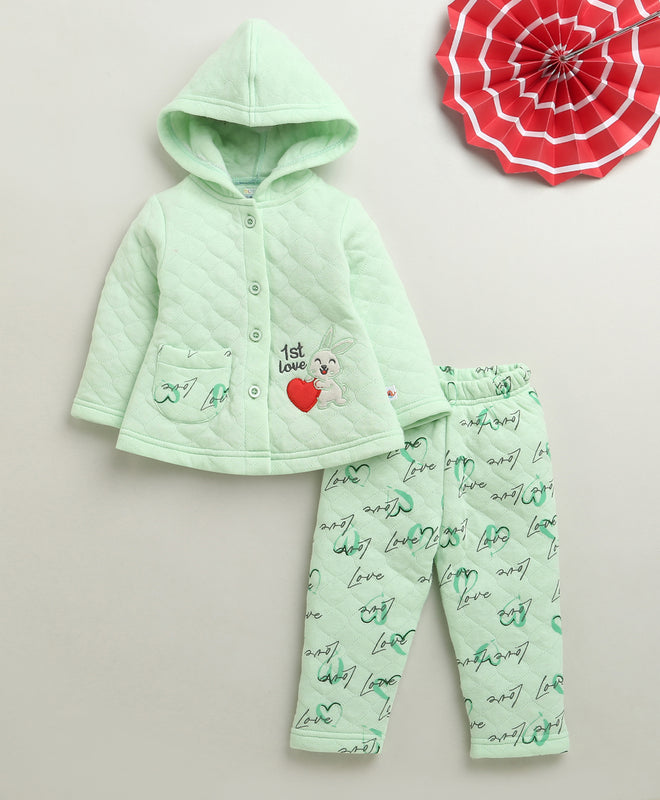 Girls Polyfill Graphic Winter Set - Mint Green