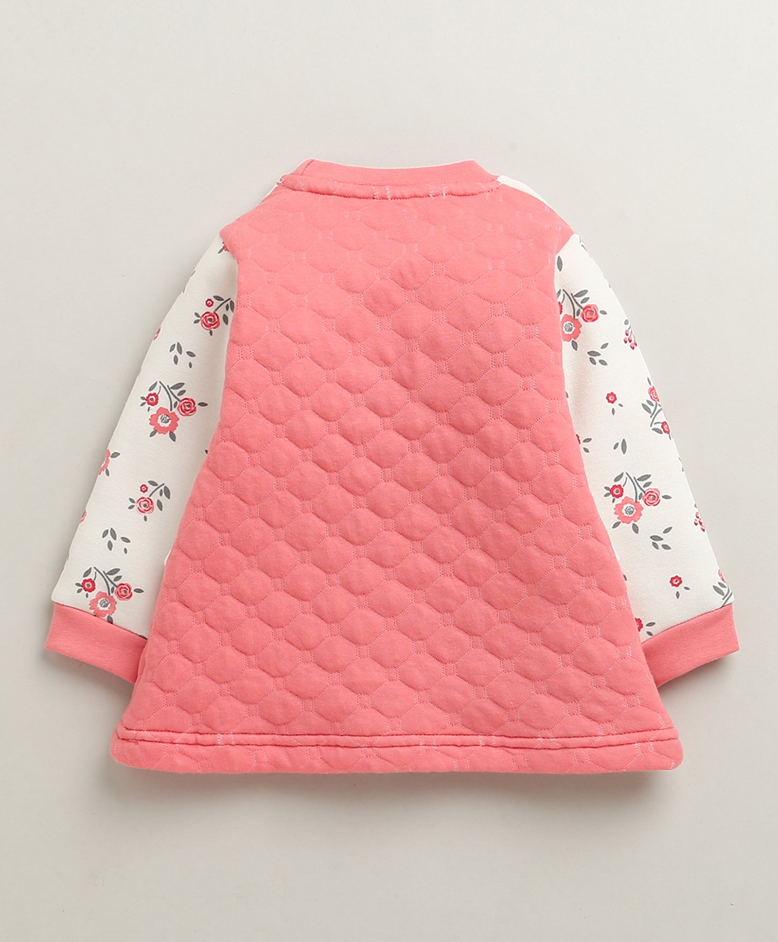 Girls Polyfill Floral Winter Set - Peach & Cream