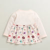 Peach Girls Full Sleeves Cotton Knee Length Frock