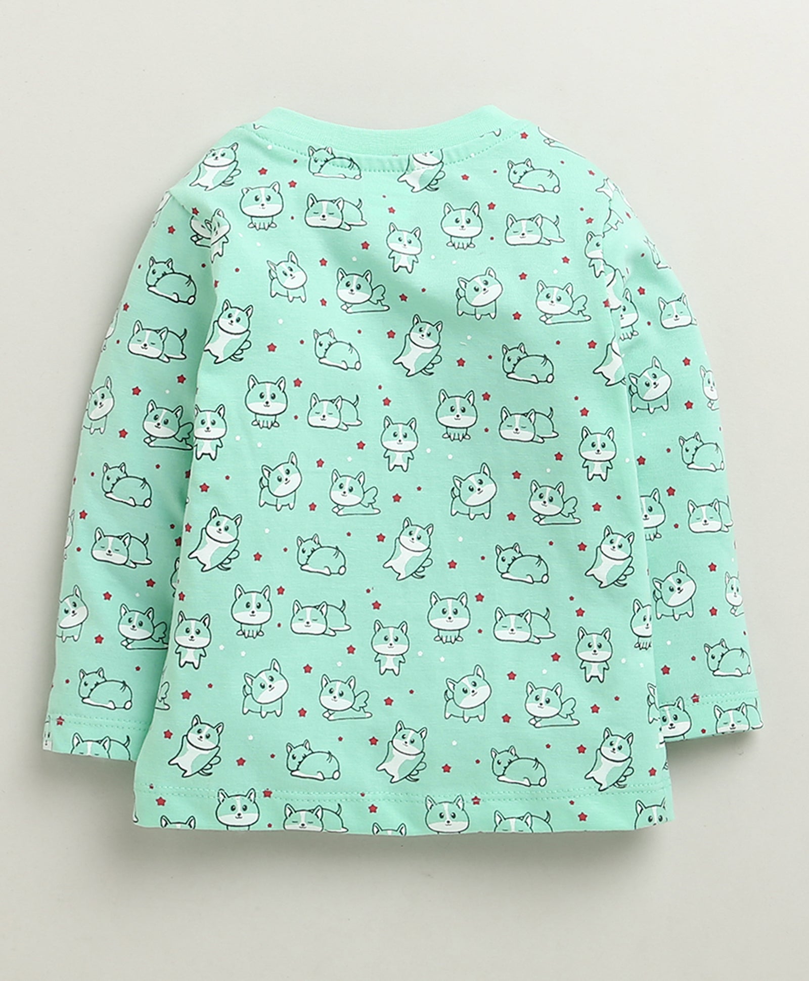 Boys 100% Cotton Animal Jabla & Pyjama Set - Mint Green