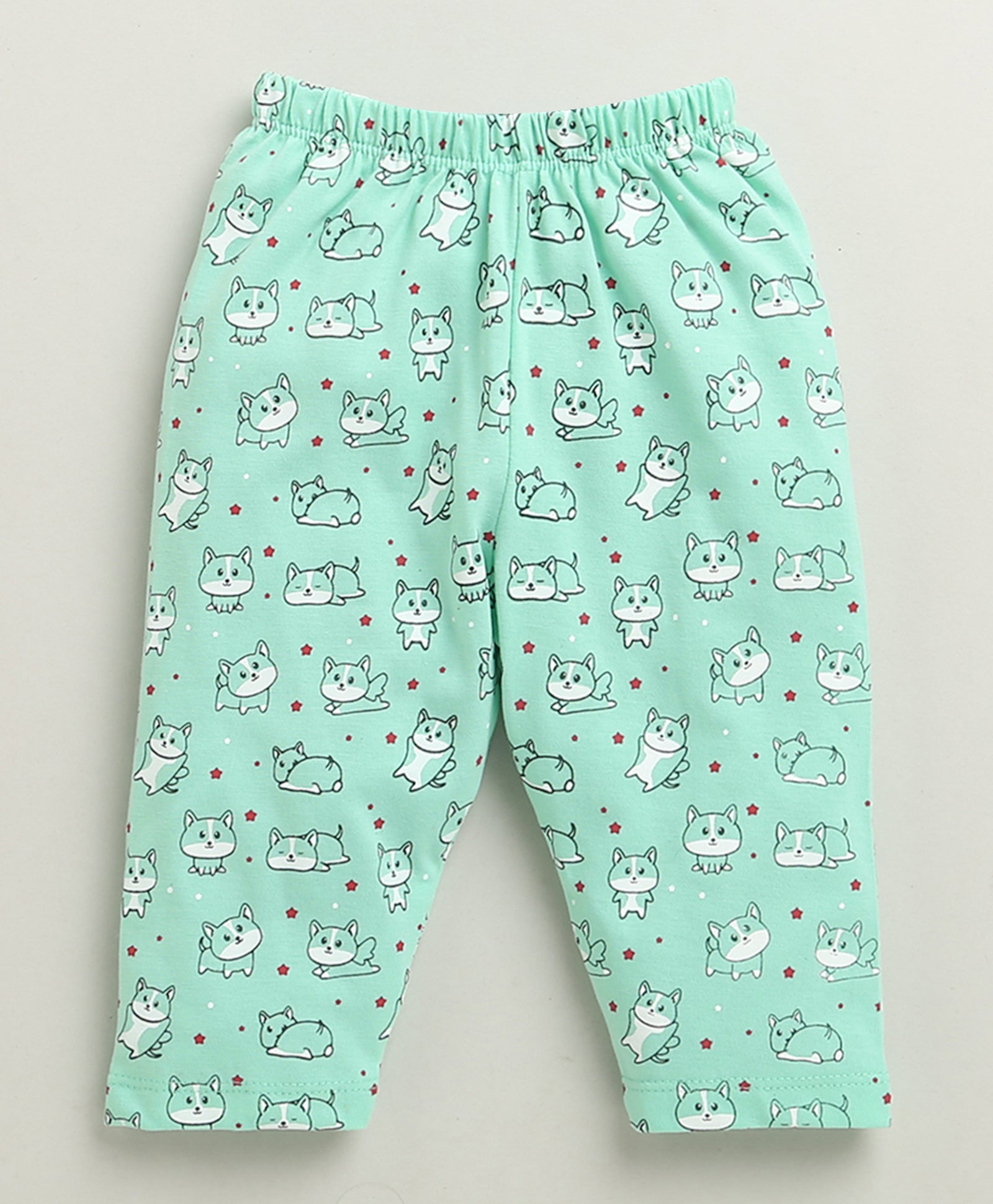 Boys 100% Cotton Animal Jabla & Pyjama Set - Mint Green
