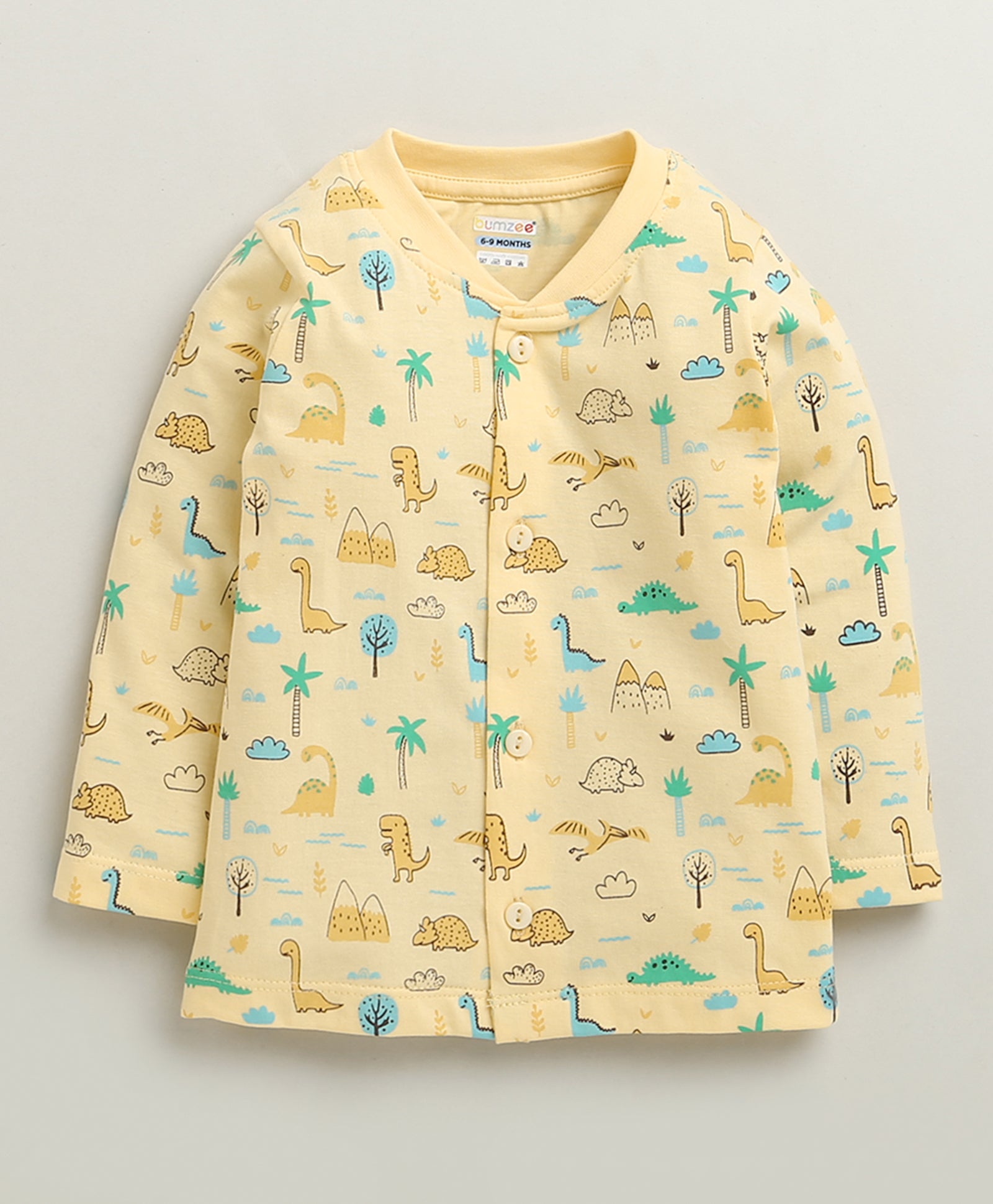 Boys 100% Cotton Animal Jabla & Pyjama Set - Yellow