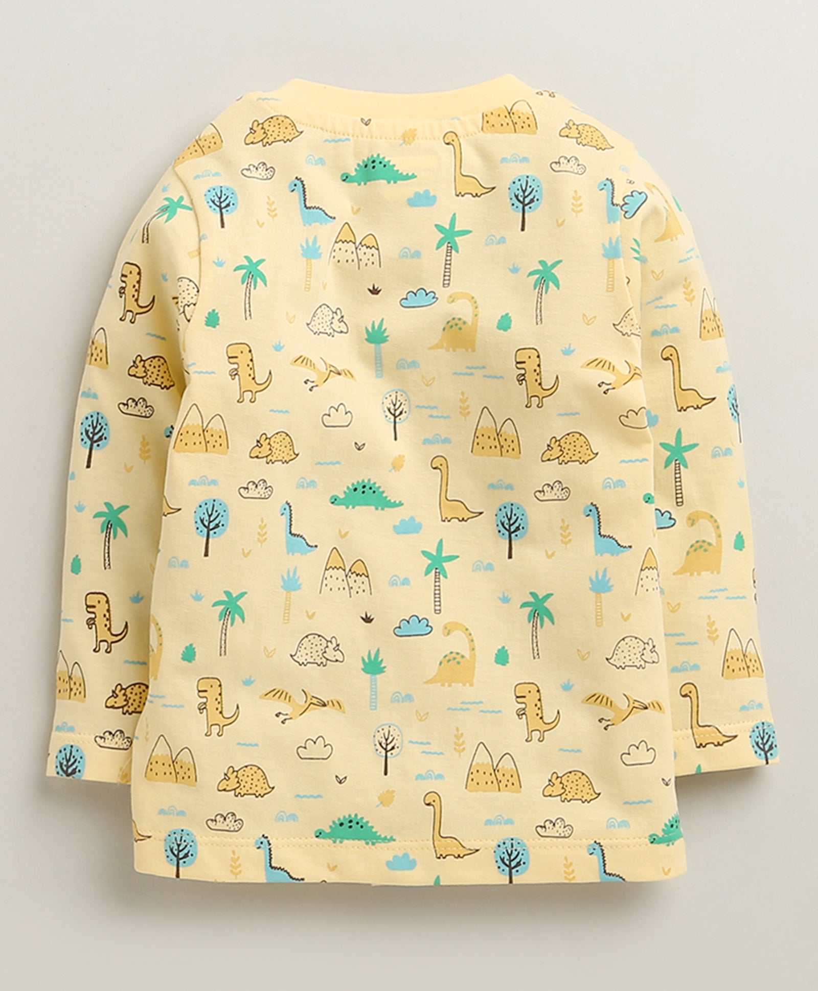 Boys 100% Cotton Animal Jabla & Pyjama Set - Yellow