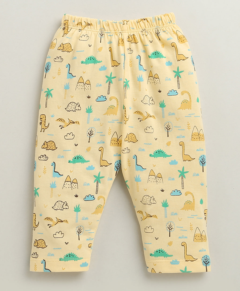 Bumzee Yellow Animal Print Jabla & Pyjama Set, Full Sleeves, 100% Cotton