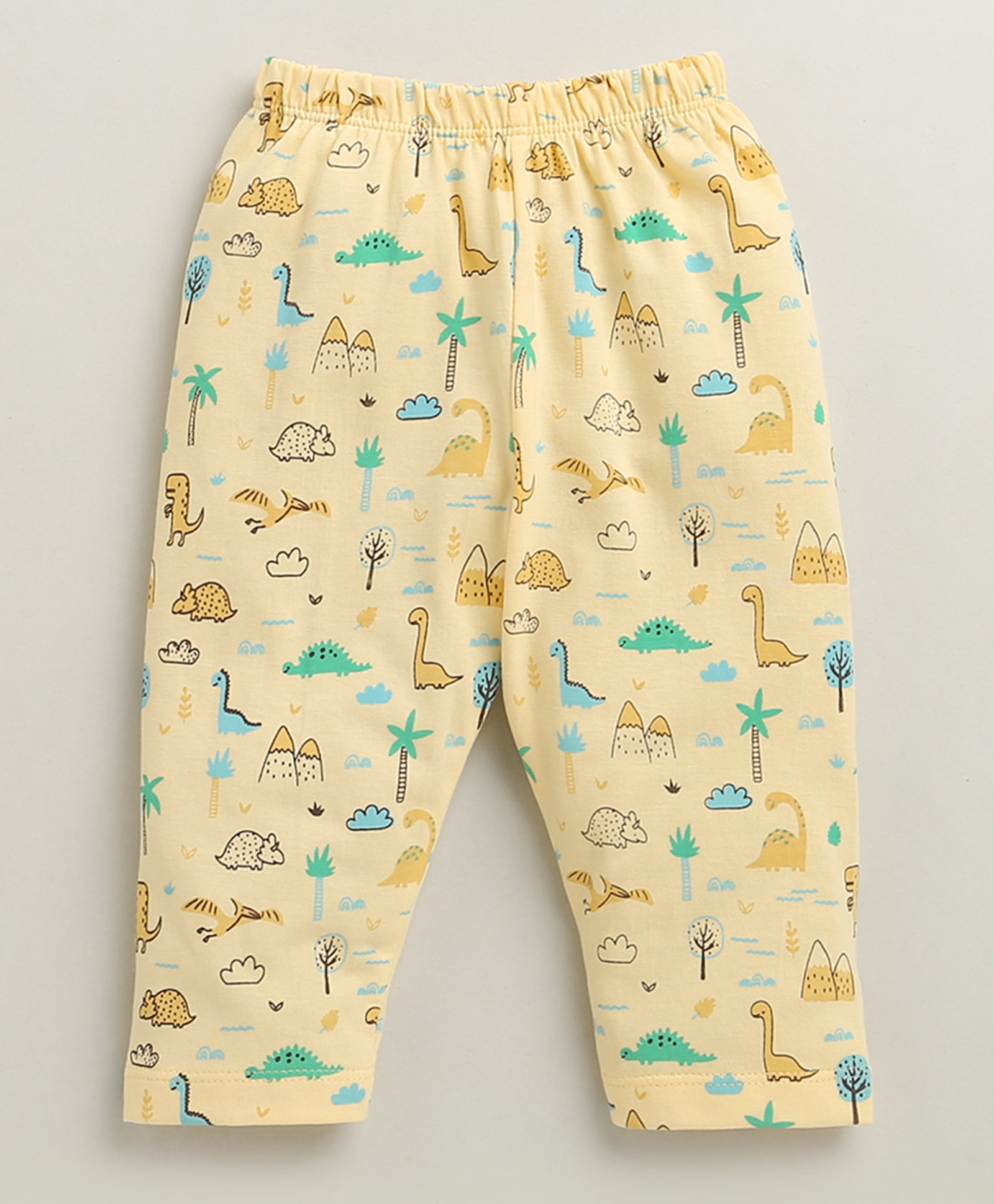 Boys 100% Cotton Animal Jabla & Pyjama Set - Yellow