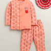 Boys 100% Cotton Graphic Jabla & Pyjama Set - Coral