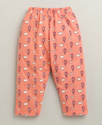 Bumzee Coral Graphic Print Jabla & Pyjama Set, Full Sleeves, 100% Cotton