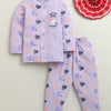 Girls 100% Cotton Graphic Jabla & Pyjama Set - Lavender