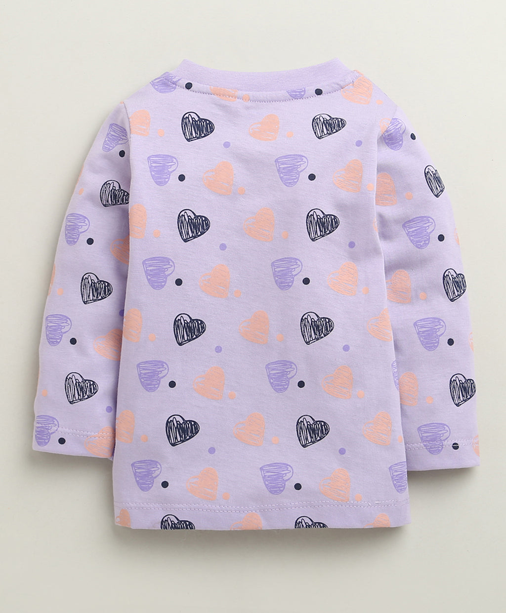 Bumzee Lavender Graphic Print Jabla & Pyjama Set, Full Sleeves, 100% Cotton