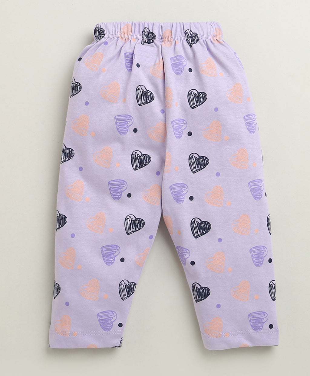 Bumzee Lavender Graphic Print Jabla & Pyjama Set, Full Sleeves, 100% Cotton