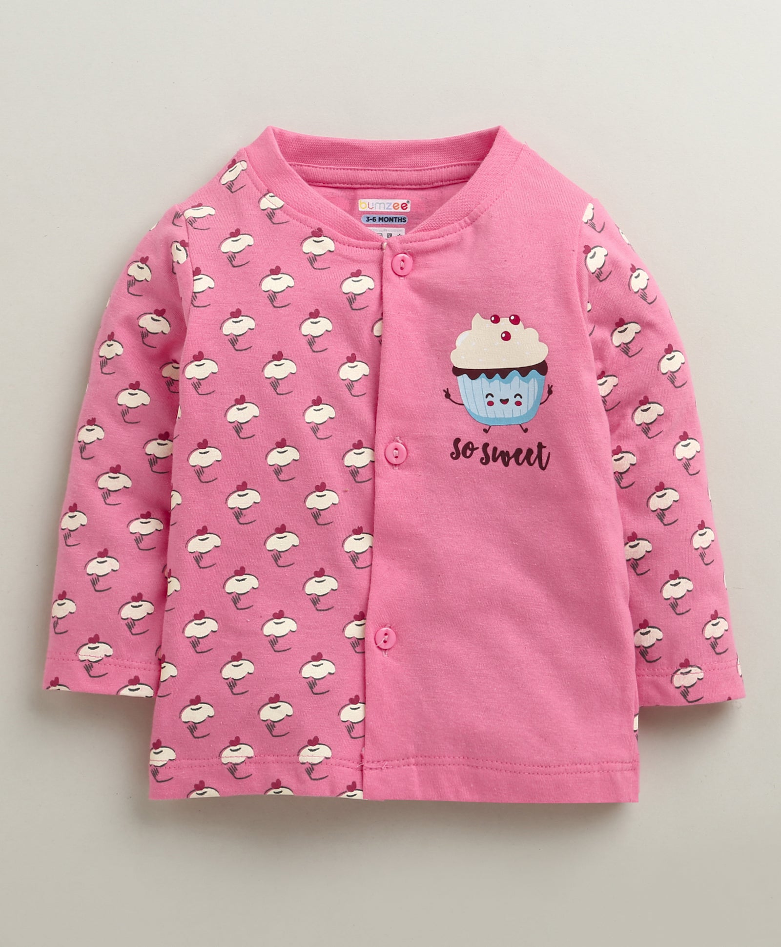 Girls 100% Cotton Graphic Jabla & Pyjama Set - Pink