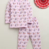 Girls 100% Cotton Animal Jabla & Pyjama Set - Lavender
