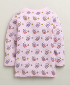 Bumzee Lavender Animal Print Jabla & Pyjama Set, Full Sleeves, 100% Cotton