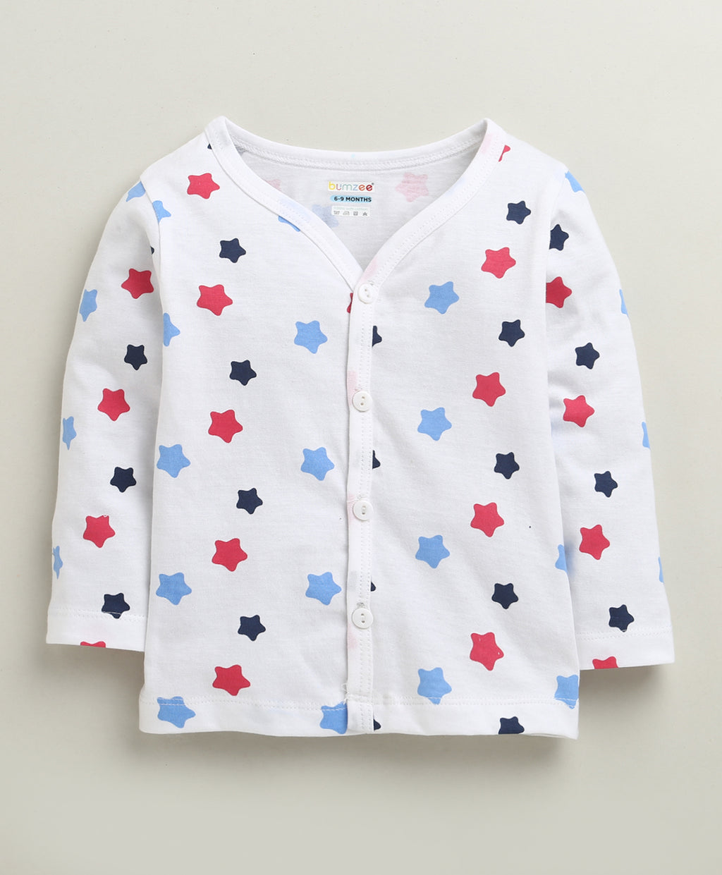 Bumzee Navy & White Graphic Print Jabla, Pack of 3, Full Sleeves, 100% Cotton