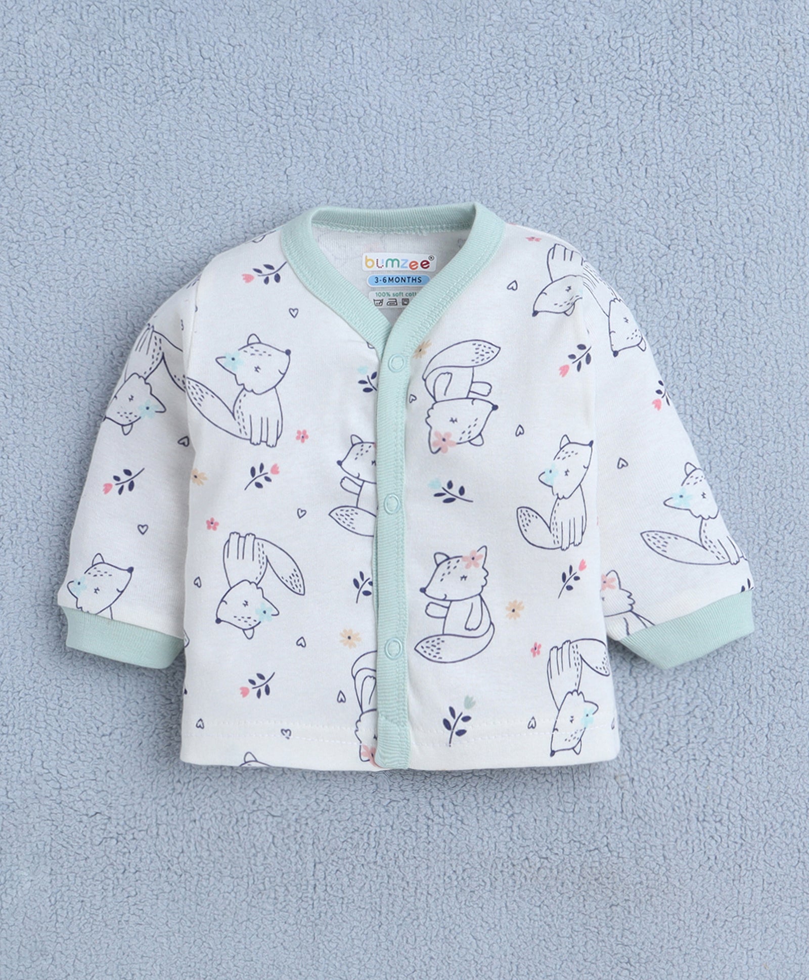 Girls 100% Cotton Animal Jabla & Pyjama Set - Off White