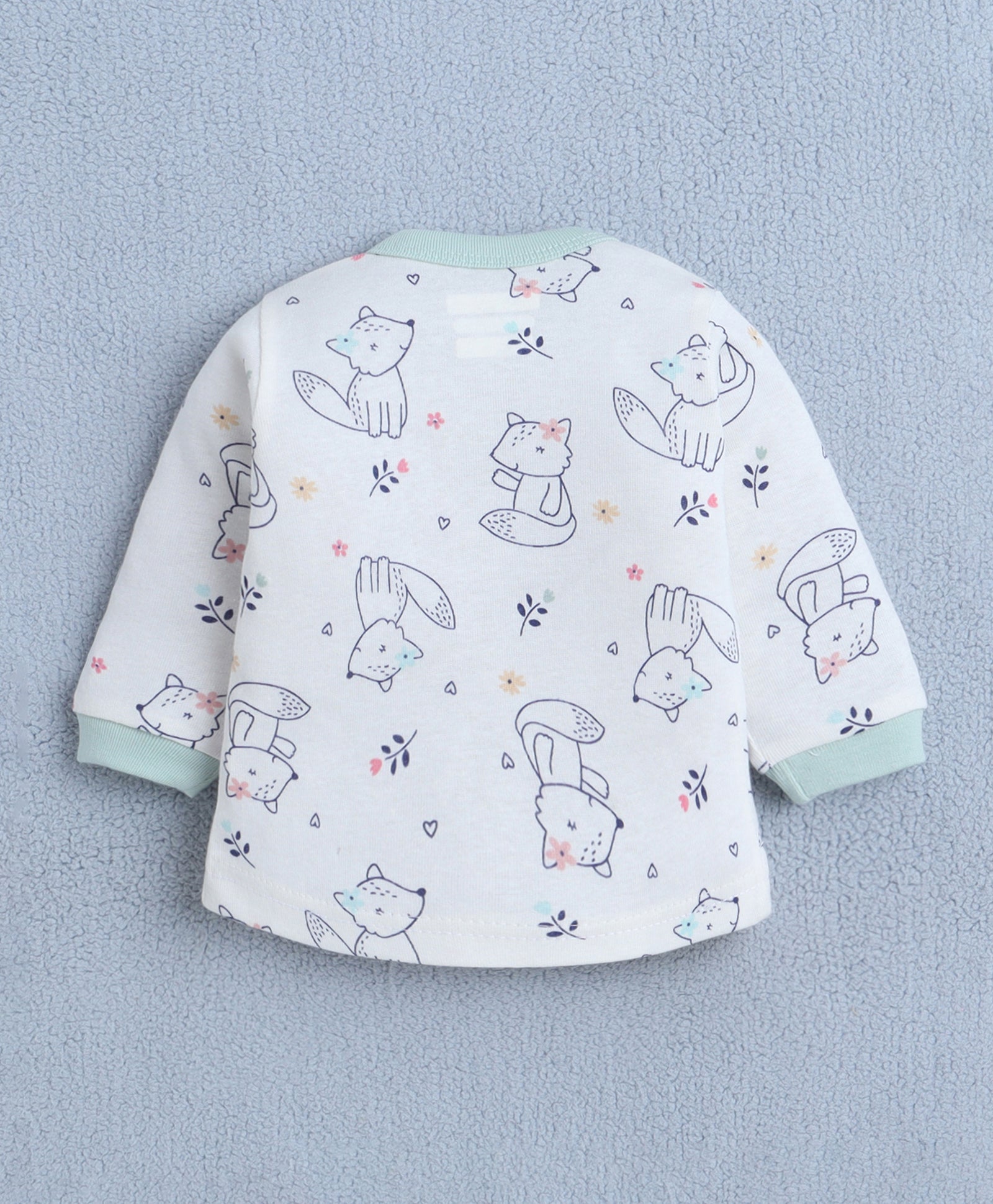 Girls 100% Cotton Animal Jabla & Pyjama Set - Off White