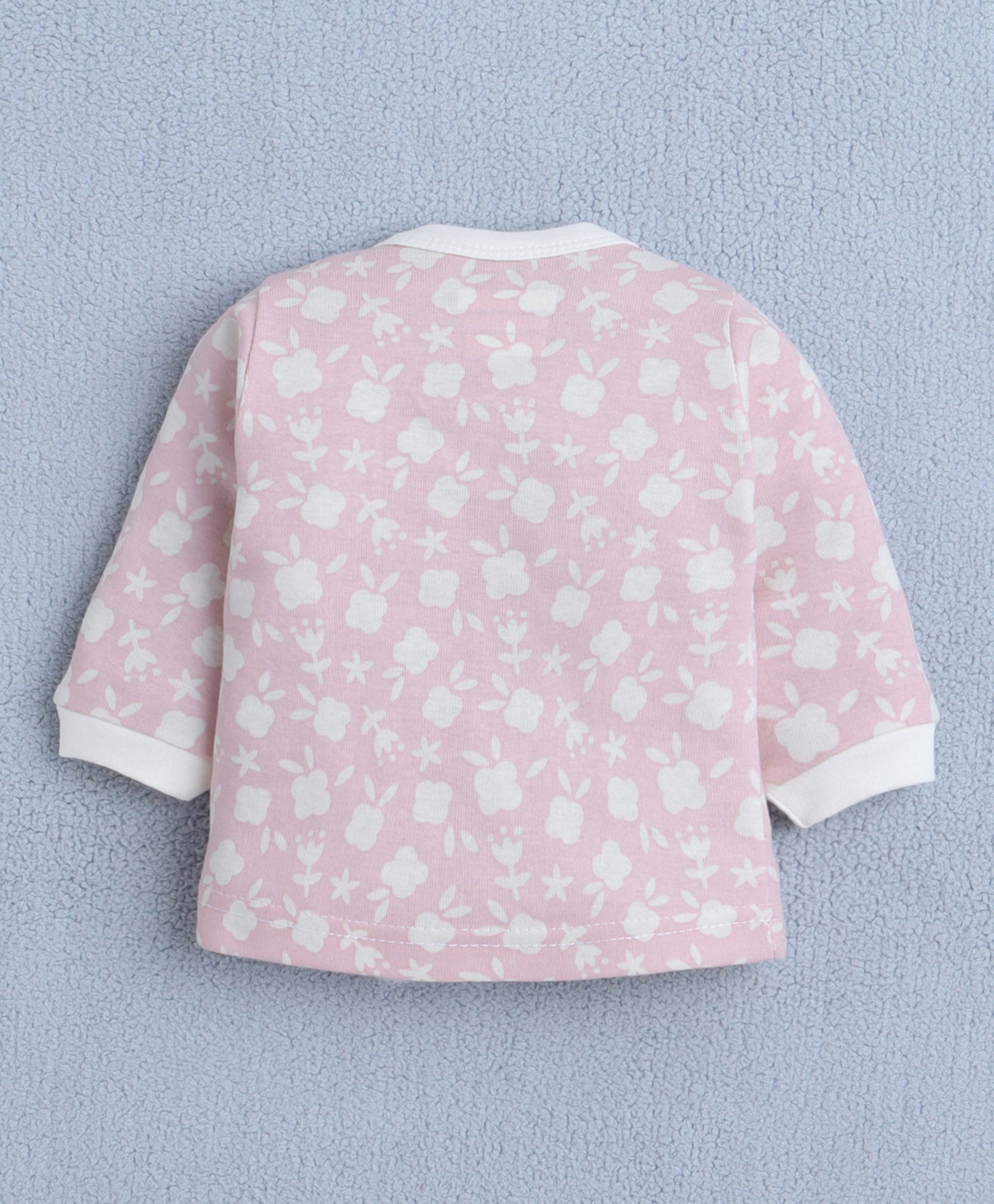 Girls 100% Cotton Floral Jabla & Pyjama Set - Pink