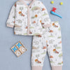 Boys 100% Cotton Animal Jabla & Pyjama Set - Beige