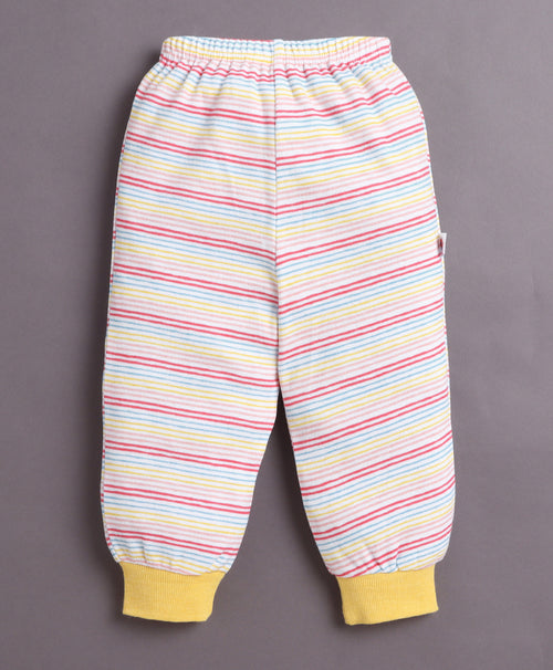 Girls 100% Cotton Animal Pyjamas - Lavender & White