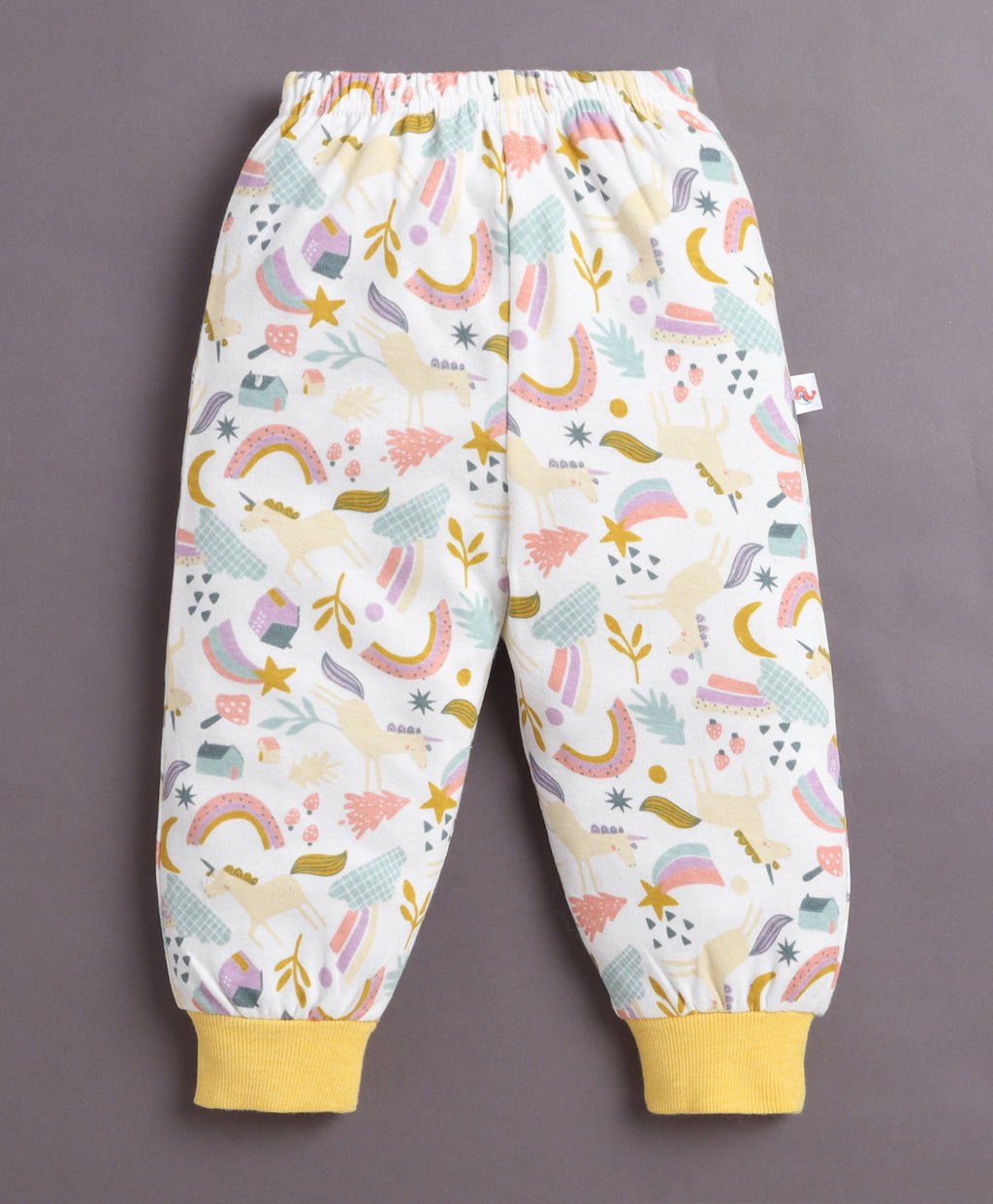 Bumzee Lavender & White Animal Print Pyjamas, Pack of 4, 100% Cotton